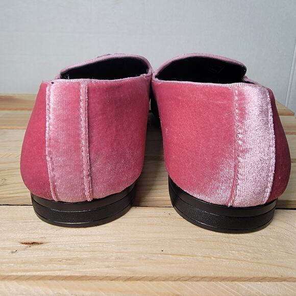 Amali Men's Pink Velvet Shoes w/ Large Jewels - Size 11 - Picture 4 of 8